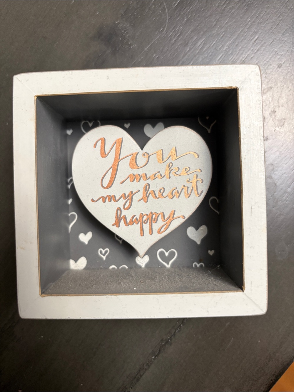 Designs by Kathy “You Make My Heart Happy” Shadow Box Heart Decor